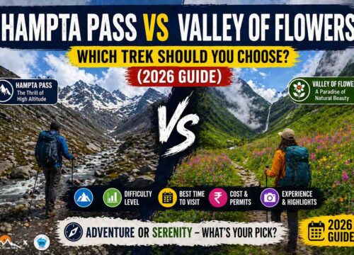 Hampta Pass vs Valley of Flowers – Which Trek Should You Choose? (2026 Guide)
