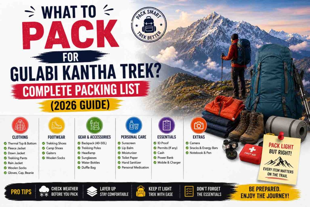 What to Pack for Gulabi Kantha Trek? Complete Packing List (2026 Guide)