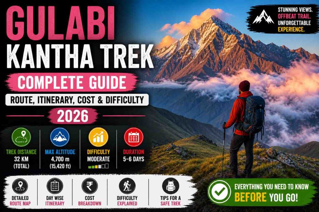 Gulabi Kantha Trek Complete Guide (Route, Itinerary, Cost & Difficulty) – 2026