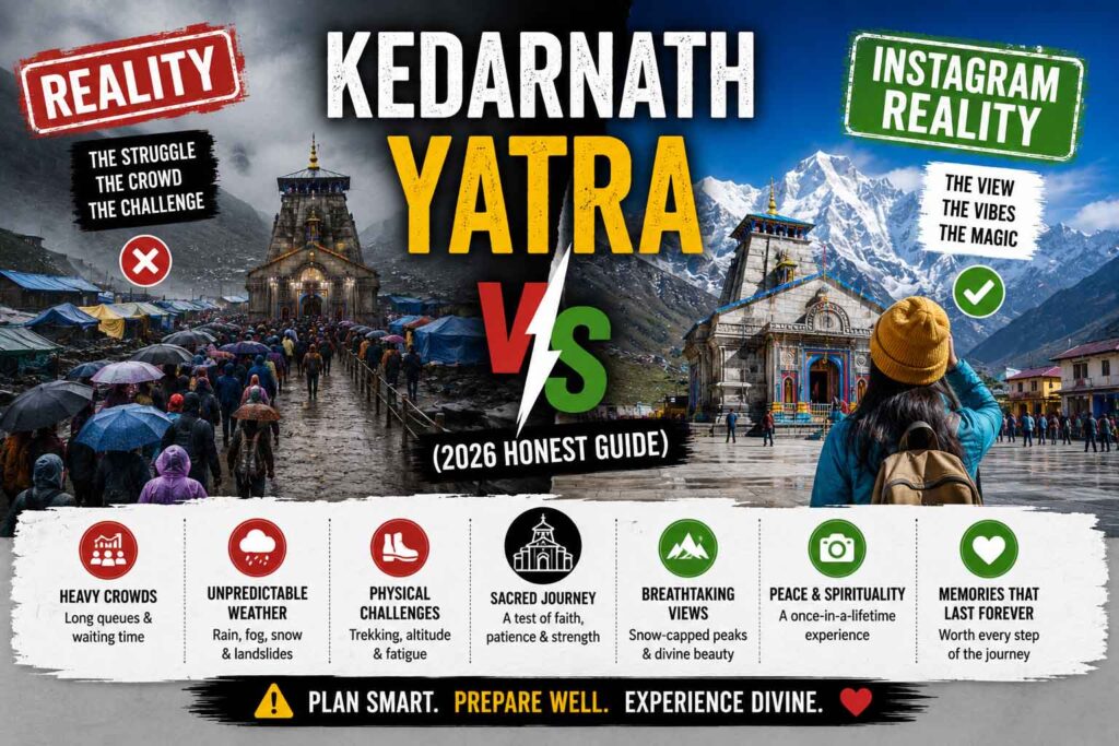 Kedarnath Yatra Reality vs Instagram Reality (2026 Honest Guide)