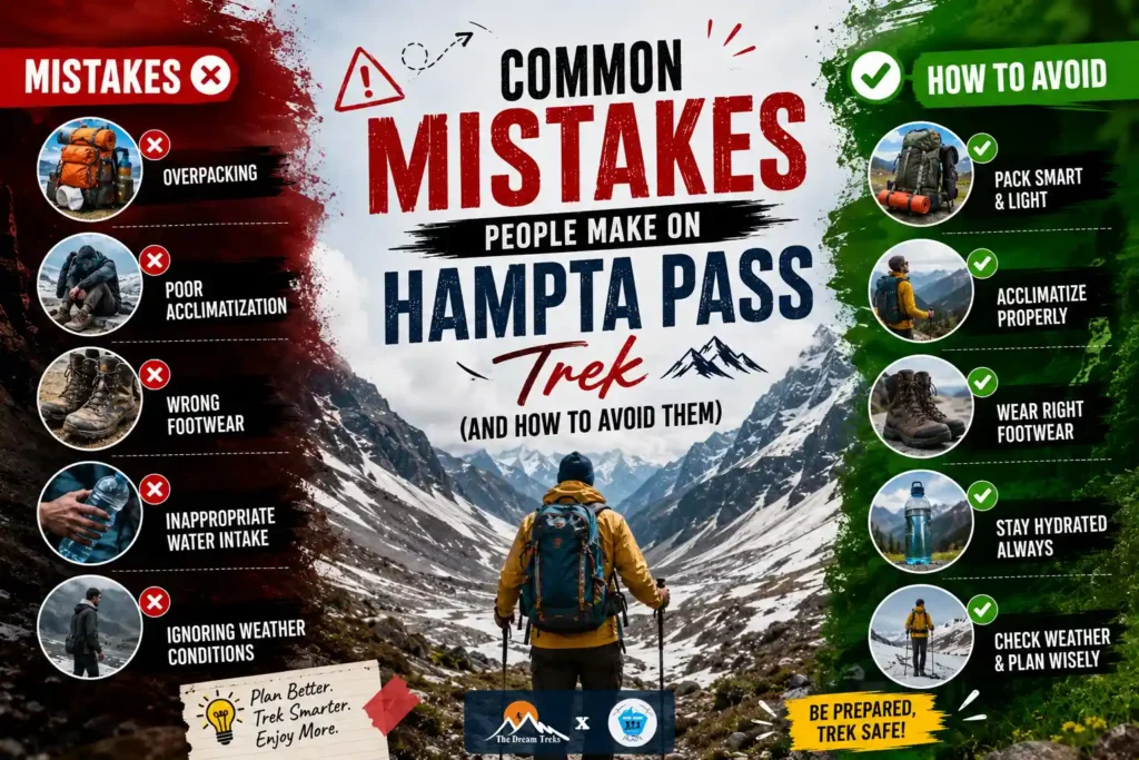 Common Mistakes People Make on Hampta Pass Trek (And How to Avoid Them)