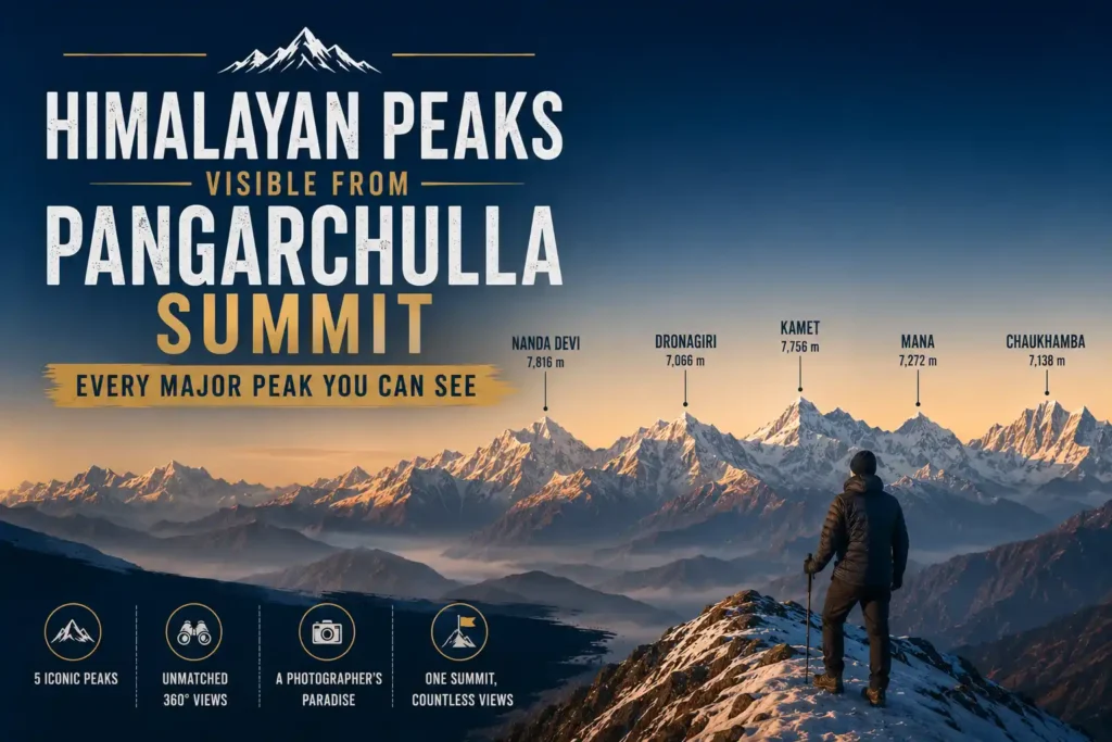 Himalayan Peaks Visible from Pangarchulla Summit: Every Major Peak You Can See