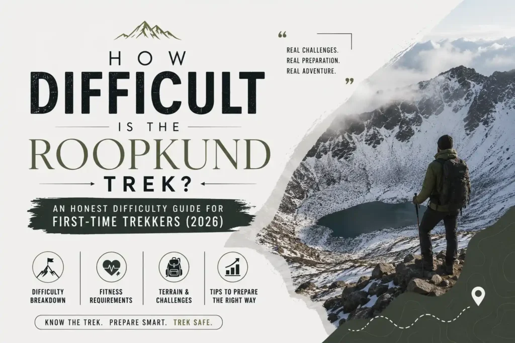 How Difficult is the Roopkund Trek? An Honest Difficulty Guide for First-Time Trekkers (2026)