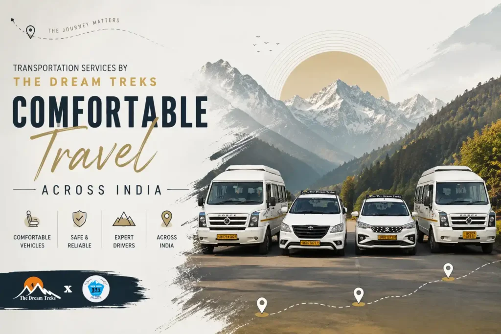 Transportation Services by THE DREAM TREKS: Comfortable Travel Across India